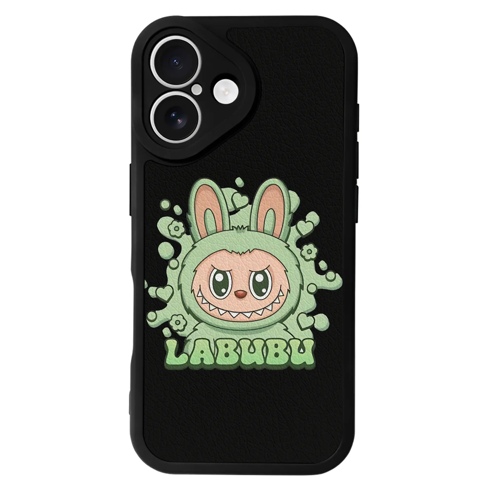 ラブブ グッズ ラブブ - IPhone 16シリーズ対応 ・ シリコンスマホケース ・ レザー調 ・ 高精度フィット ・ 耐衝撃 ・ ワイヤレス充電対応 ・ 精密カット